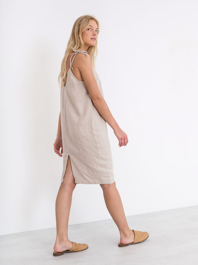 Image 5 of ARIA Linen Slip Dress in Beige from Love and Confuse