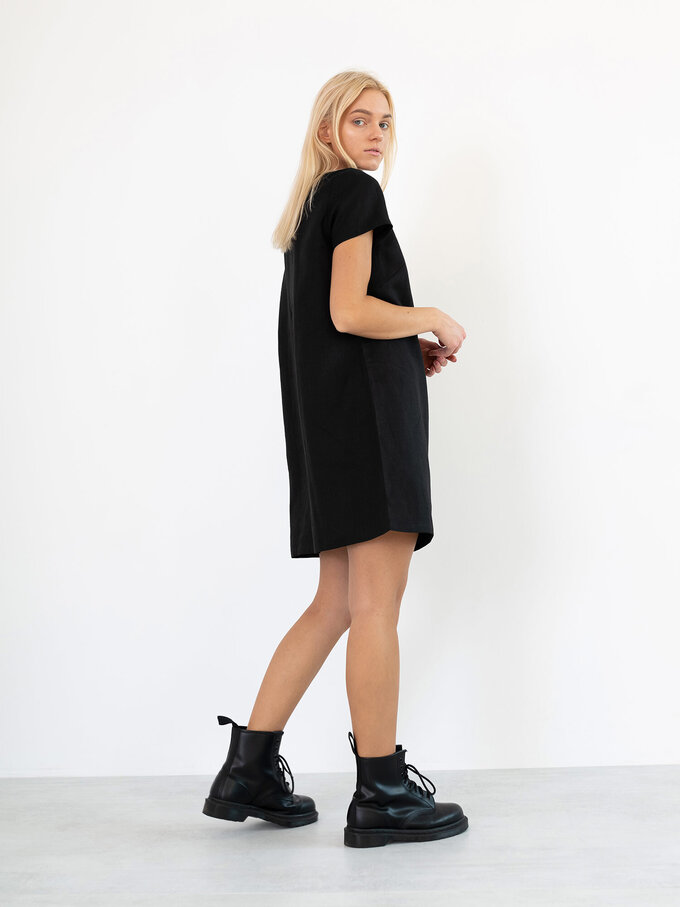 Image 1 of BEATRICE Linen Dress in Black from Love and Confuse