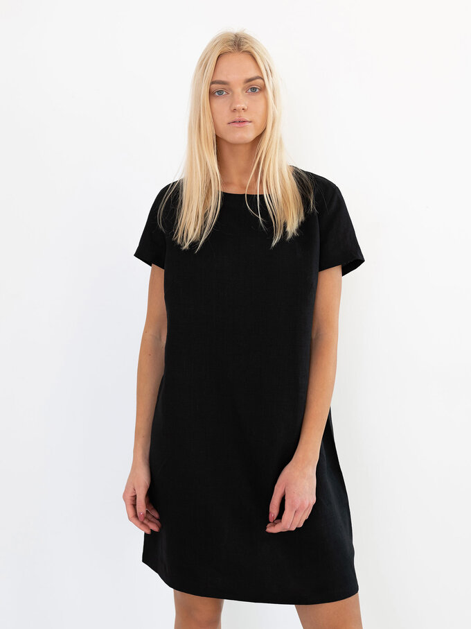 Image 3 of BEATRICE Linen Dress in Black from Love and Confuse