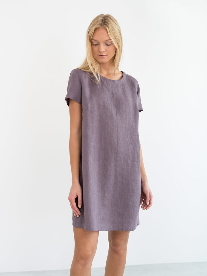 Image 1 of BEATRICE Linen Dress in Lavender Violet from Love and Confuse