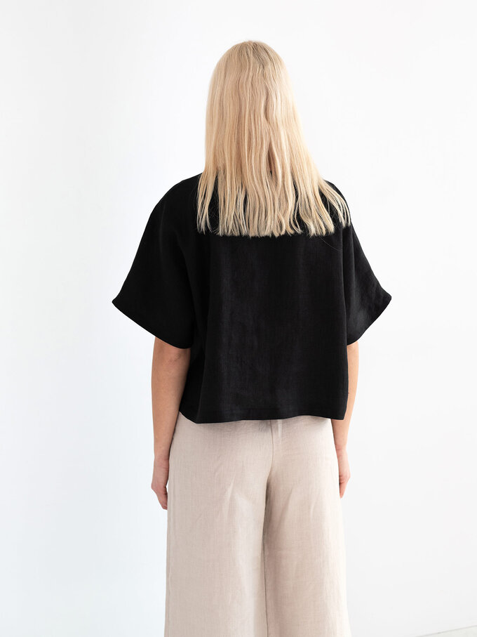 Image 5 of BEE Linen Top in Black from Love and Confuse