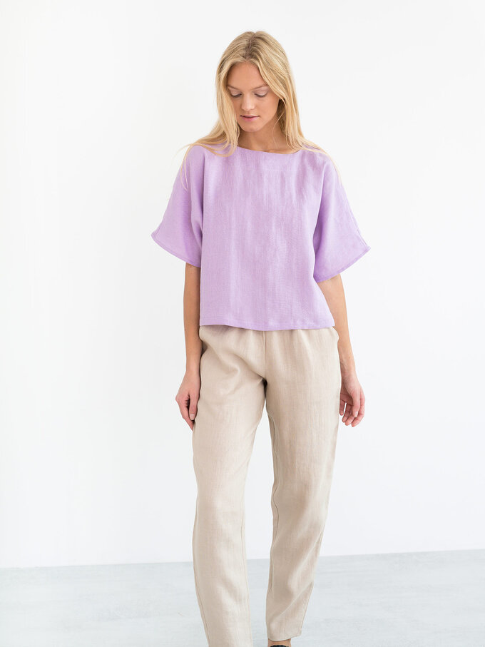 Image 1 of BEE Linen Top in Lilac from Love and Confuse