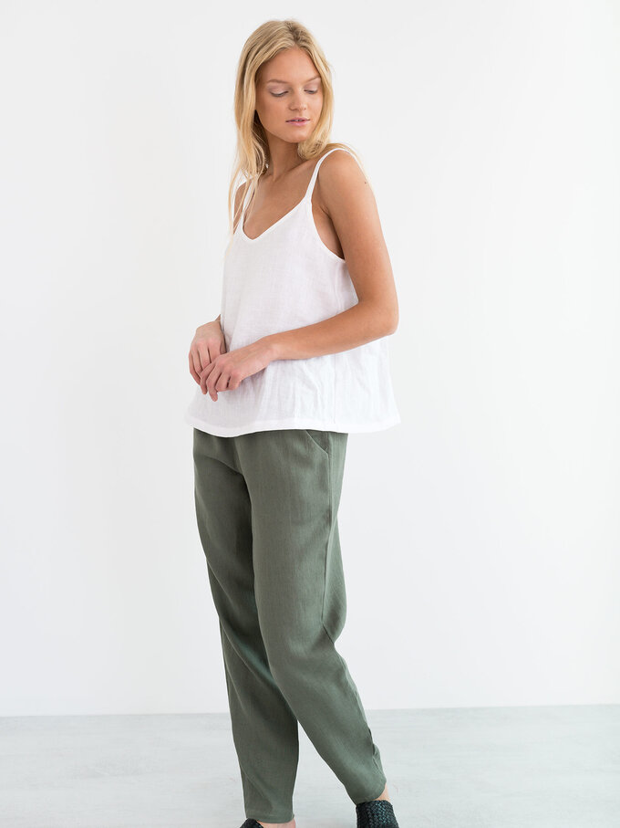 Image 3 of BRINLEY Linen Pants in Sage Green from Love and Confuse