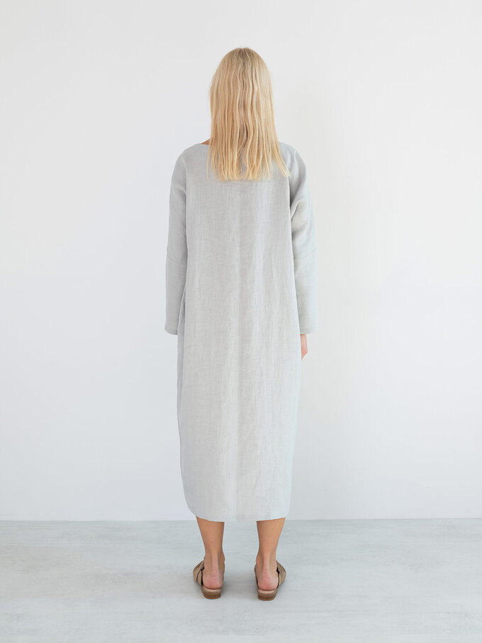 Image 6 of DAWN Linen Maxi Dress in Cloudy Grey from Love and Confuse