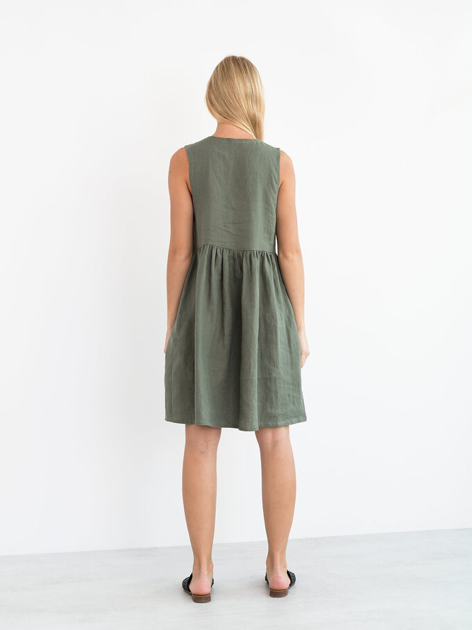 Image 5 of FRESSIA Linen Dress in Sage Green from Love and Confuse