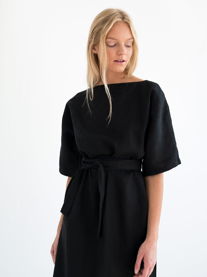 Image 5 of ISABEL Linen Dress in Black from Love and Confuse