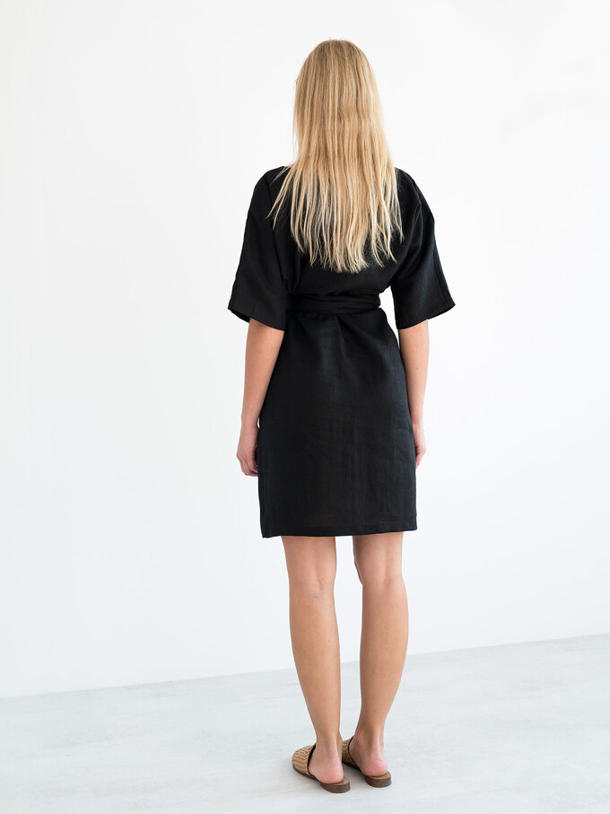 Image 6 of ISABEL Linen Dress in Black from Love and Confuse