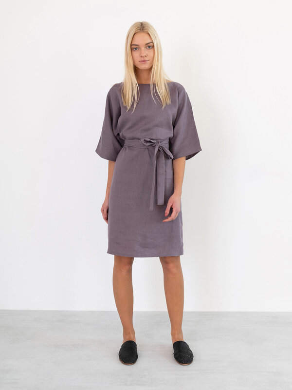 Image 1 of ISABEL Linen Dress in Lavender Violet from Love and Confuse