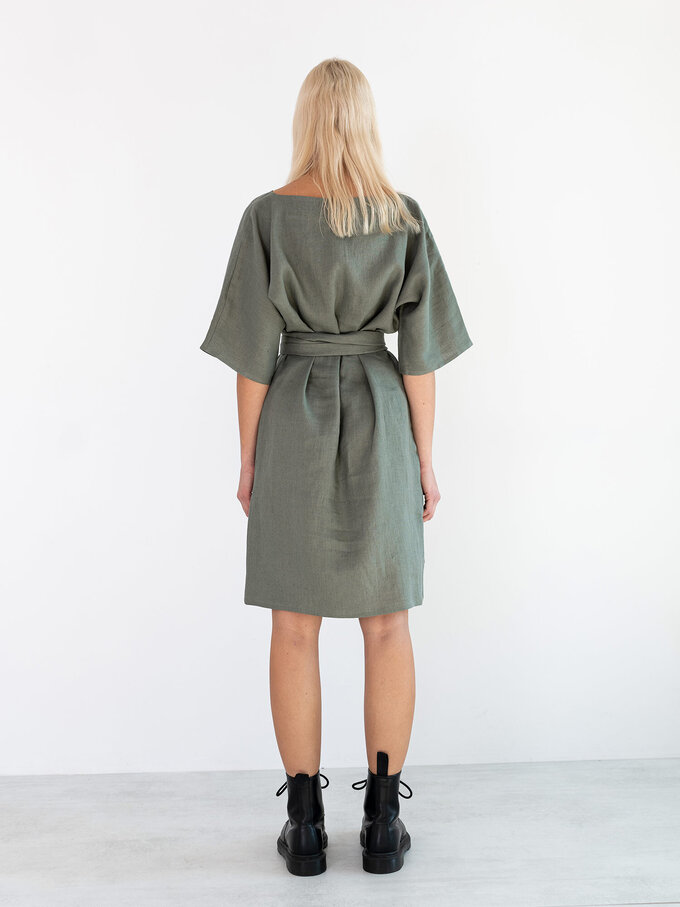 Image 6 of ISABEL Linen Dress in Sage Green from Love and Confuse