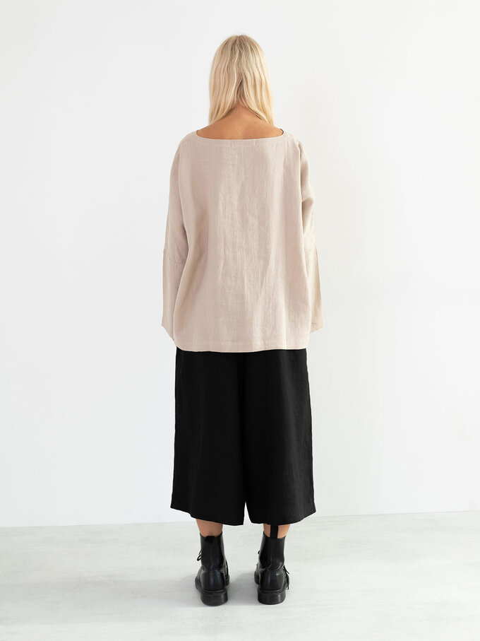 Image 5 of JAYDEN Linen Culottes in Black from Love and Confuse