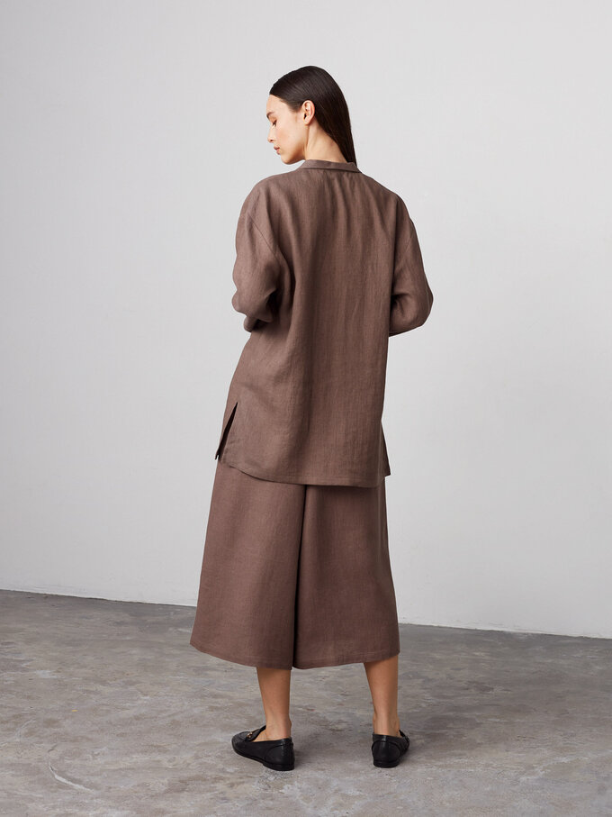 Image 5 of JAYDEN Linen Culottes in Cocoa from Love and Confuse