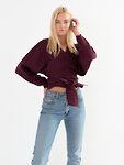 Bild 3 von JUNE Leinen Wickeltop in Eggplant, you can also choose other colors above von Love and Confuse