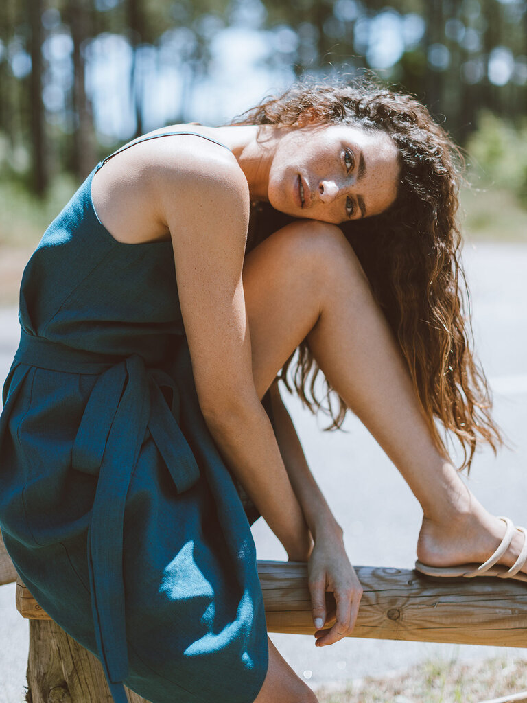 KAIA Linen Strappy Dress - Love and Confuse