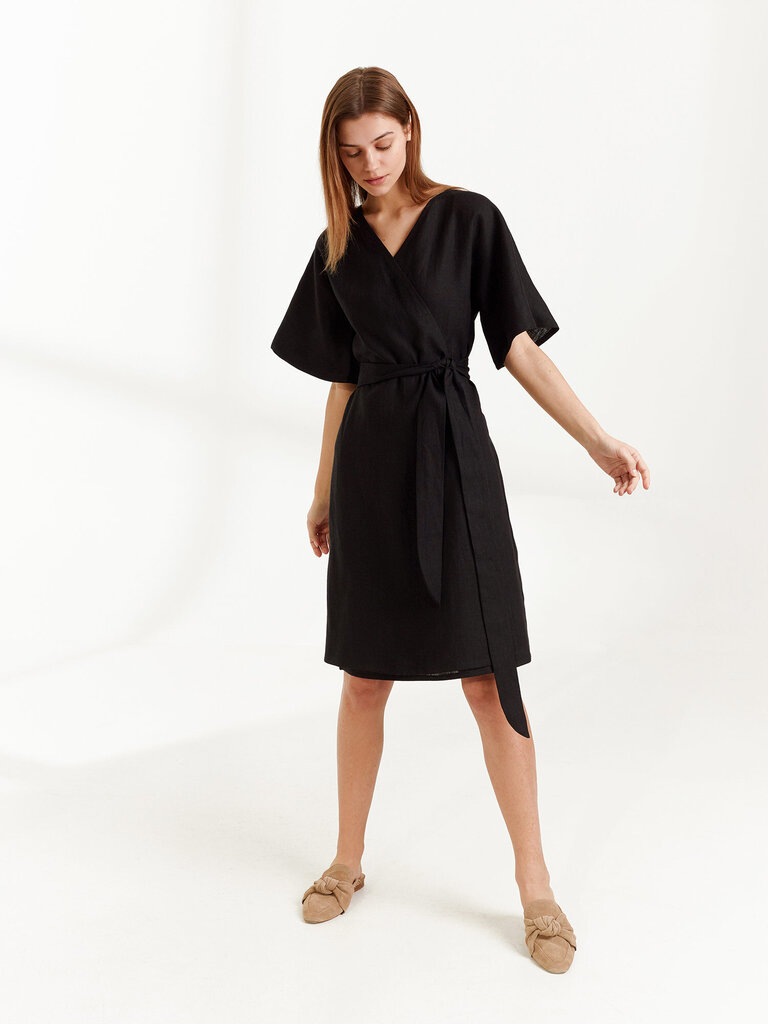 MARY Linen Wrap Dress - Love and Confuse