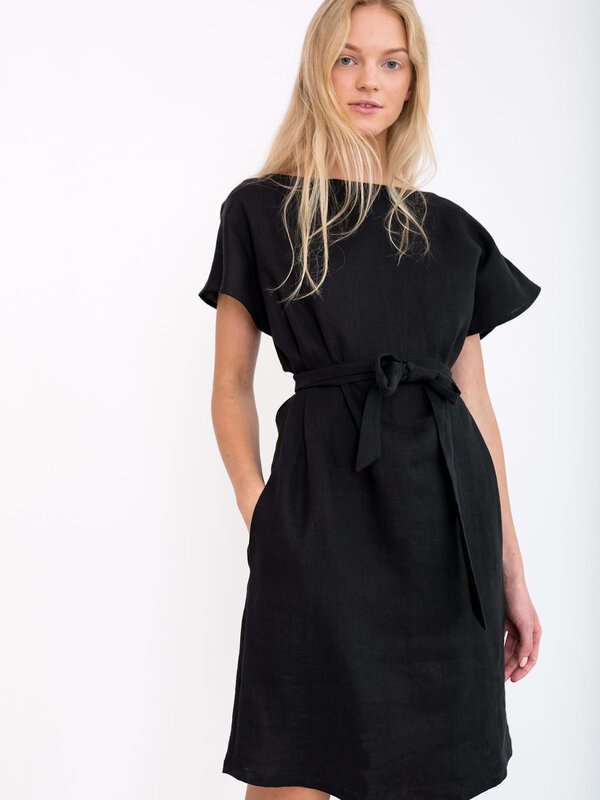 Image 1 of PENELOPE Linen Dress in Black from Love and Confuse