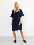 Image 4 of PEONY Linen Dress in Navy Blue from Love and Confuse