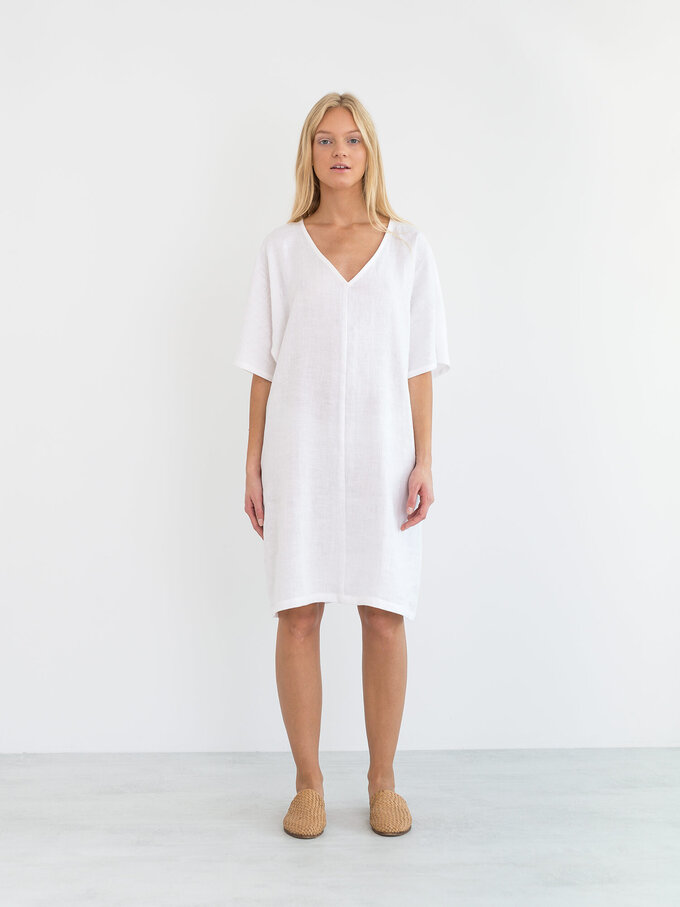 Image 3 of PEONY Linen Dress in White from Love and Confuse