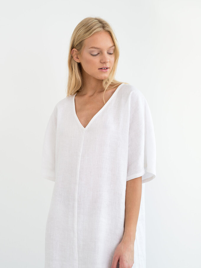 Image 5 of PEONY Linen Dress in White from Love and Confuse