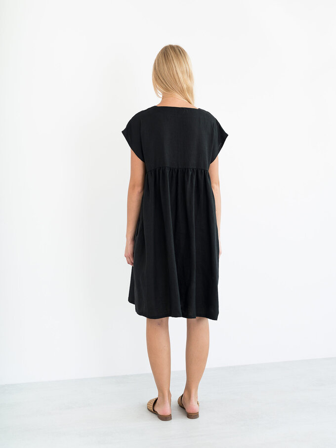 Image 6 of POPPY Linen Dress in Black from Love and Confuse