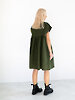 forest green linen dress