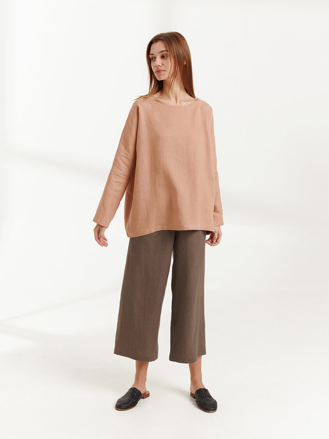 Image 2 of RUMI Linen Top in Camel from Love and Confuse