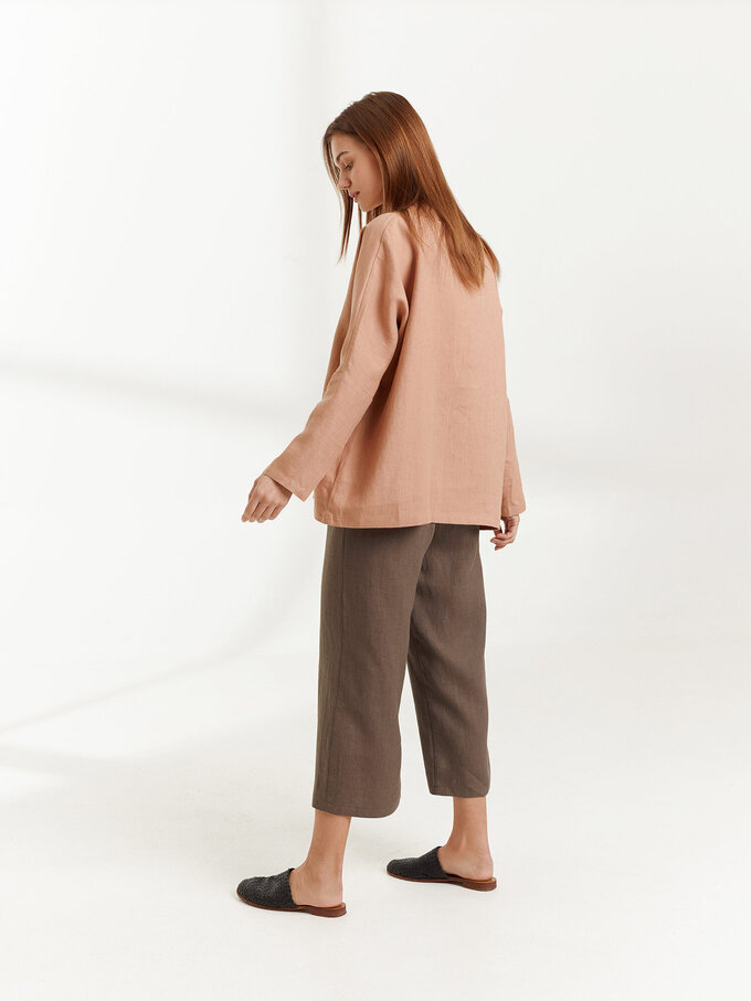 Image 6 of RUMI Linen Top in Camel from Love and Confuse