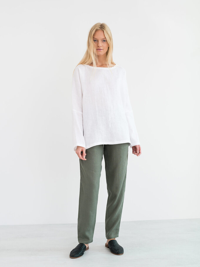 Image 2 of RUMI Linen Top in Sage Green from Love and Confuse