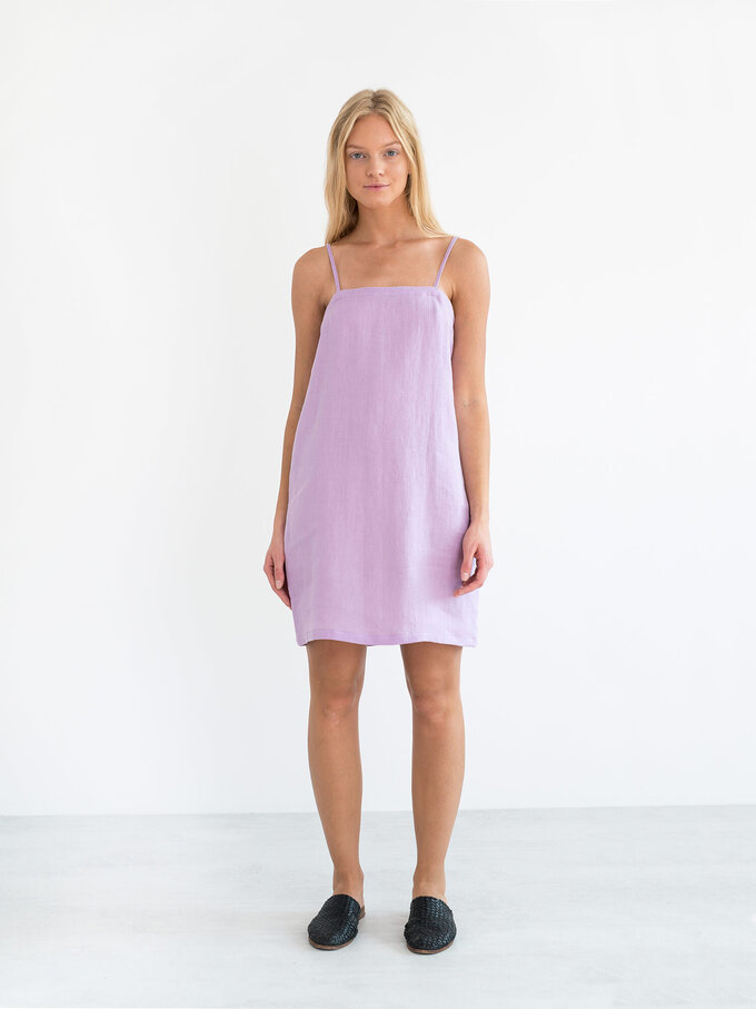 Image 2 of VIOLET Linen Slip Dress in Lilac from Love and Confuse