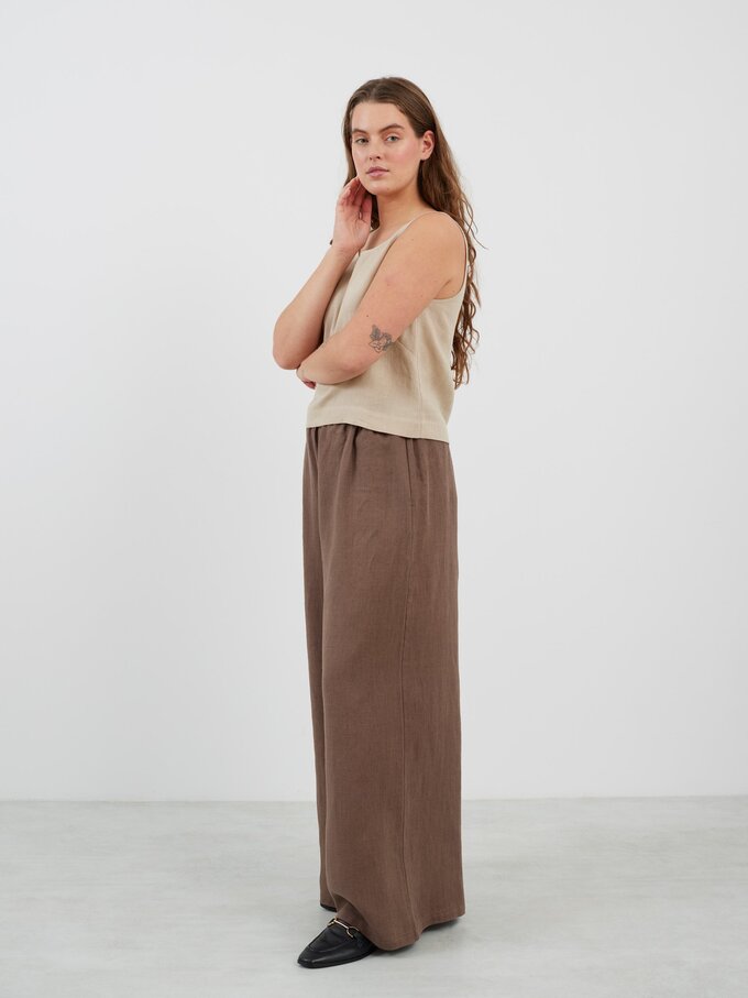 Image 4 of CALI Linen Tank Top in Beige from Love and Confuse