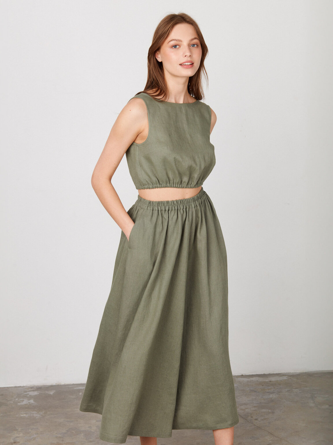 THE LINEN AMBER SKIRT main image 0