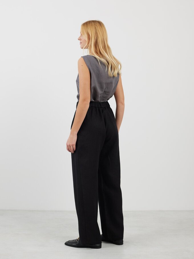 Image 6 of JAMES Linen Tailored Pants in Black from Love and Confuse