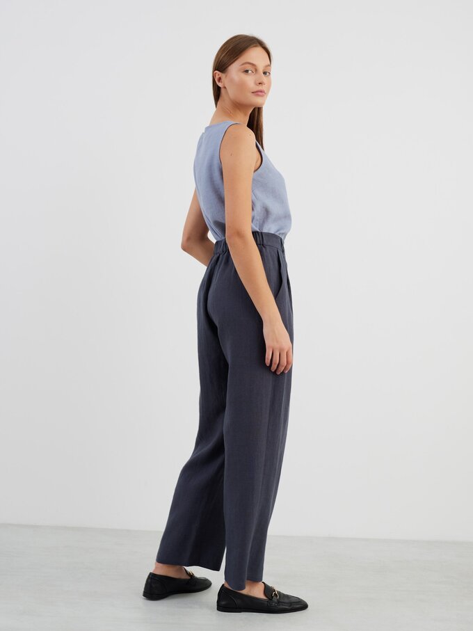 Image 5 of JAMES Linen Tailored Pants in Dark Grey from Love and Confuse