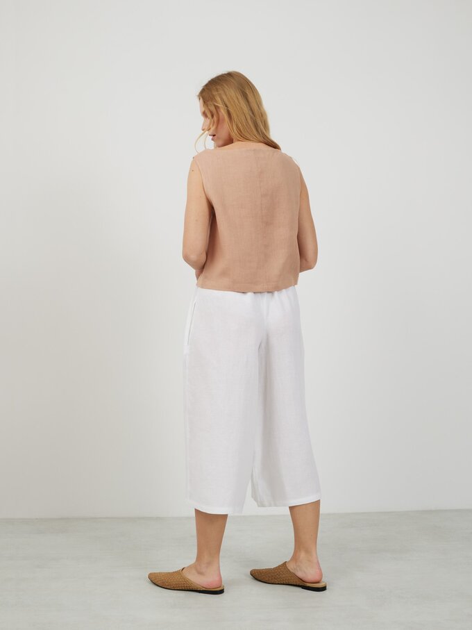 Image 4 of JAYDEN Linen Culottes in White from Love and Confuse