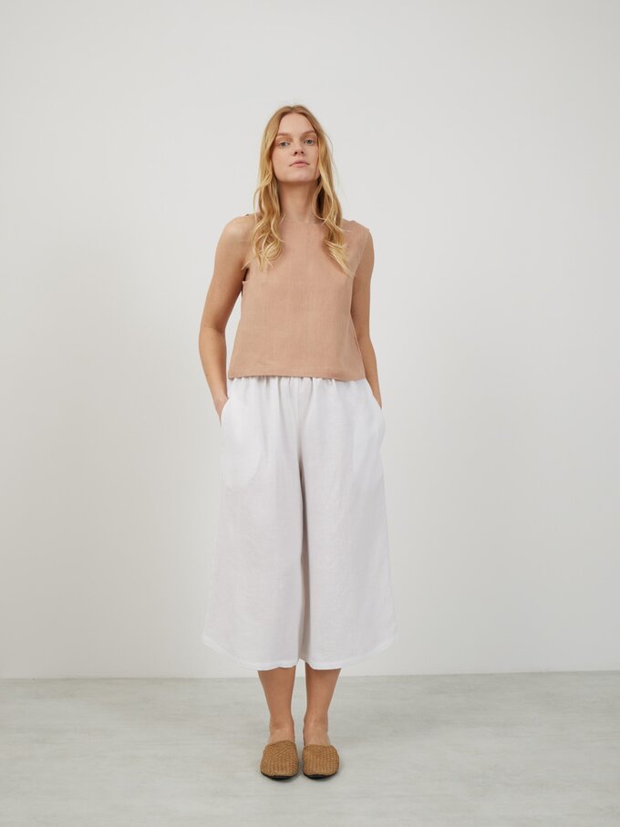 Image 5 of JAYDEN Linen Culottes in White from Love and Confuse