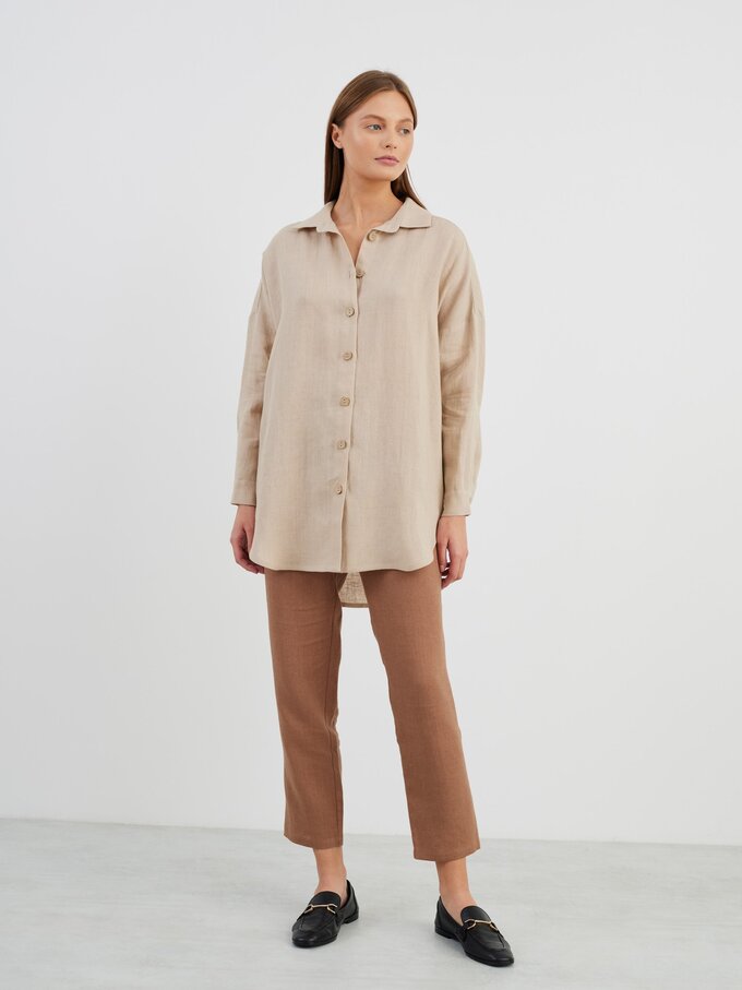 Image 2 of PINE Linen Shirt in Beige from Love and Confuse