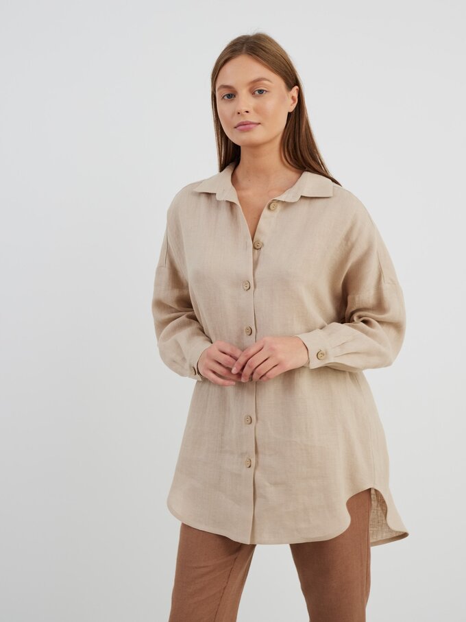 Image 3 of PINE Linen Shirt in Beige from Love and Confuse